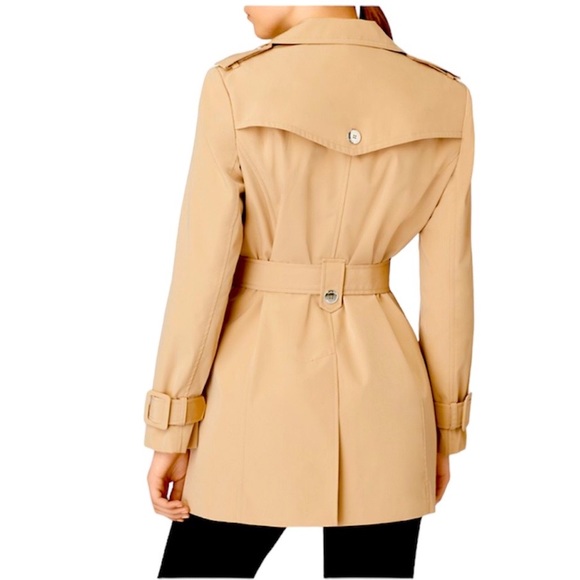 ⭐️🌟Calvin Klein Coat - Double-Breasted Belted Trench Sz XS - Picture 2 of 11